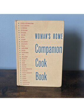 Womans Home Companion Cook Book Recipe Cookbook 1955 Collier Hardcover Vintage